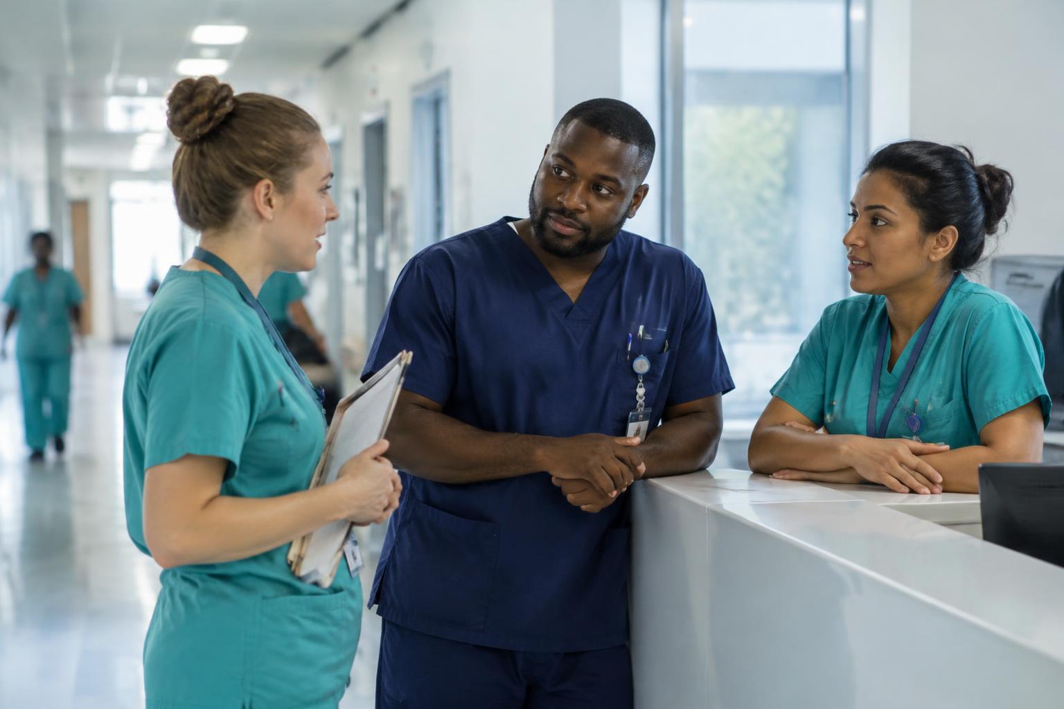 Healthcare colleagues in a hospital