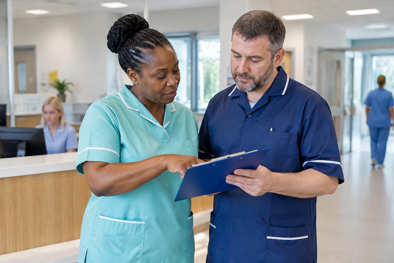 Healthcare colleagues in a hospital